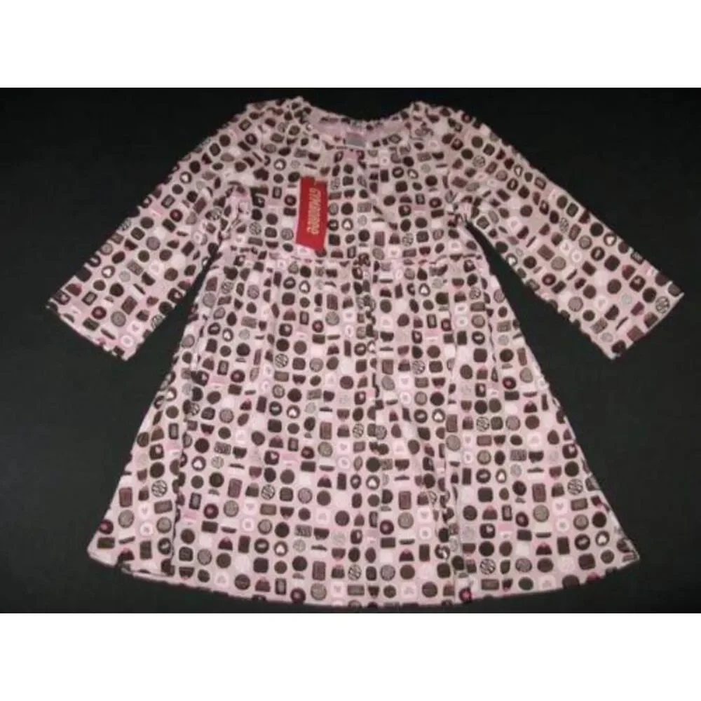 NEW Gymboree Girls 12-18 Pink brown Sweeter Than chocolate Bon Bon cupcake dress